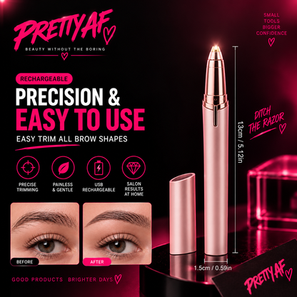Pretty AF - The Brow & Lash Duo |Precision Trimmer + Heated Lash Curler