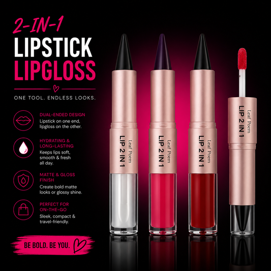 2-in-1 Dual Ended Lipgloss & Lipstick