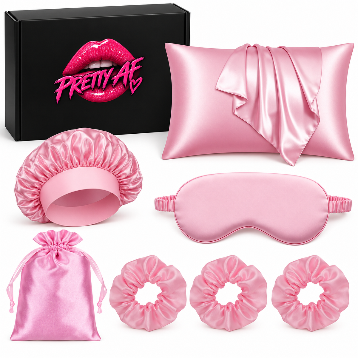 Pretty AF Satin Sleeping Beauty Set