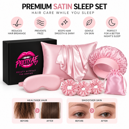 Pretty AF Satin Sleeping Beauty Set