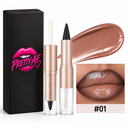 Pretty AF - 2-in-1 Dual Ended Lipgloss & Lipstick