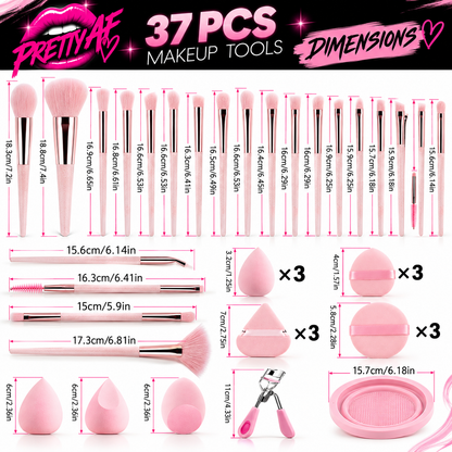 Pretty AF 37-Piece Complete Makeup Set